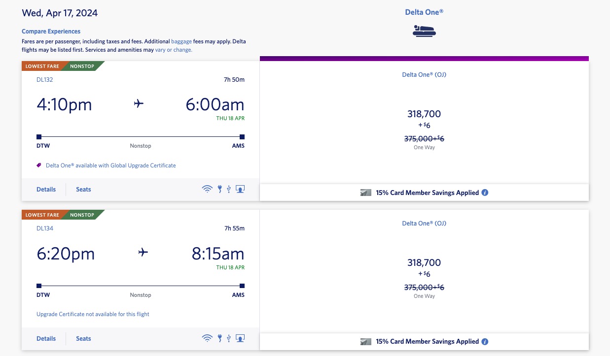 Detroit to Amsterdam