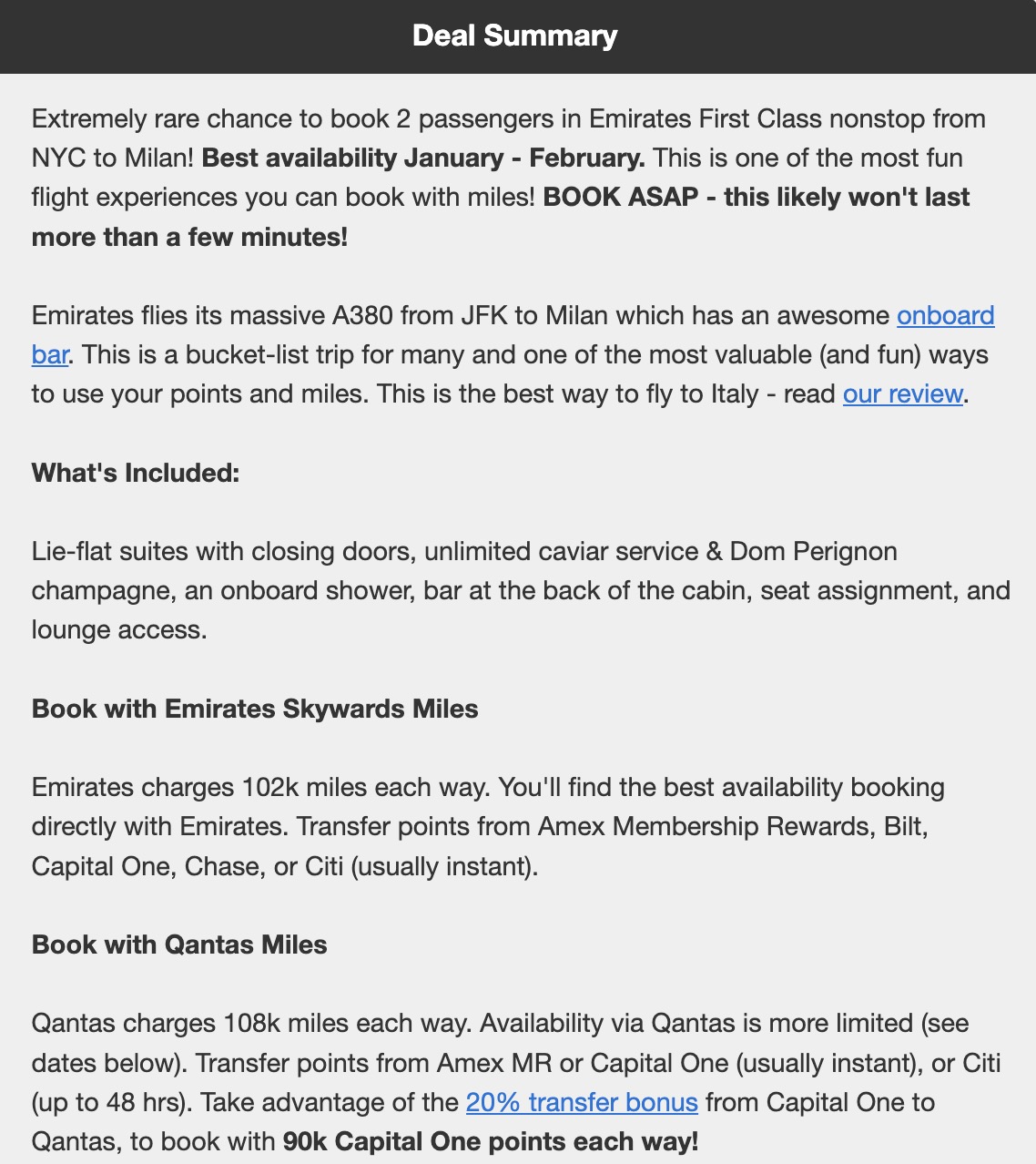 Emirates first class