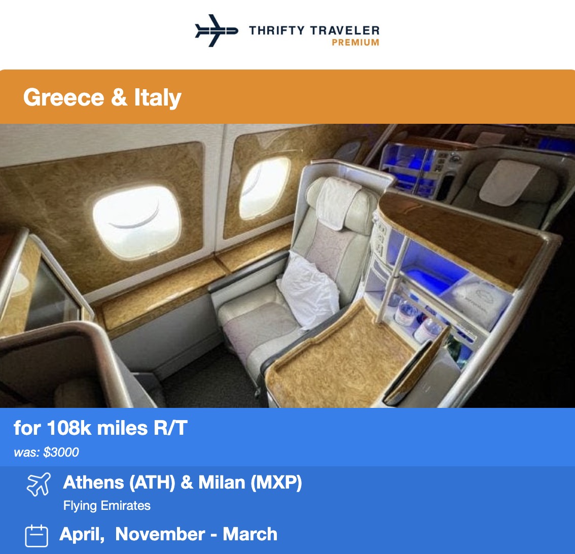 Emirates business class