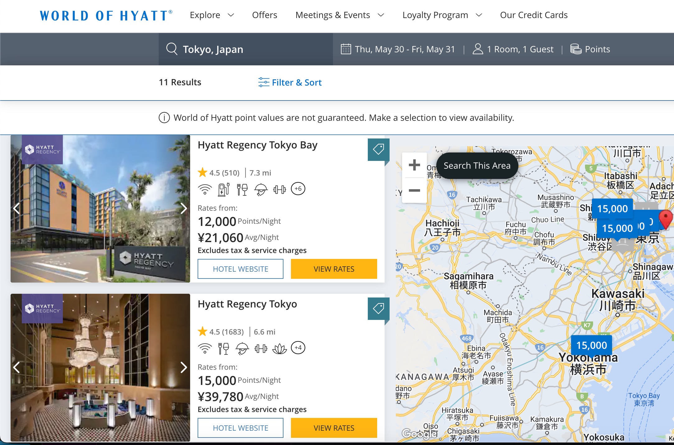 Hyatt Tokyo Properties