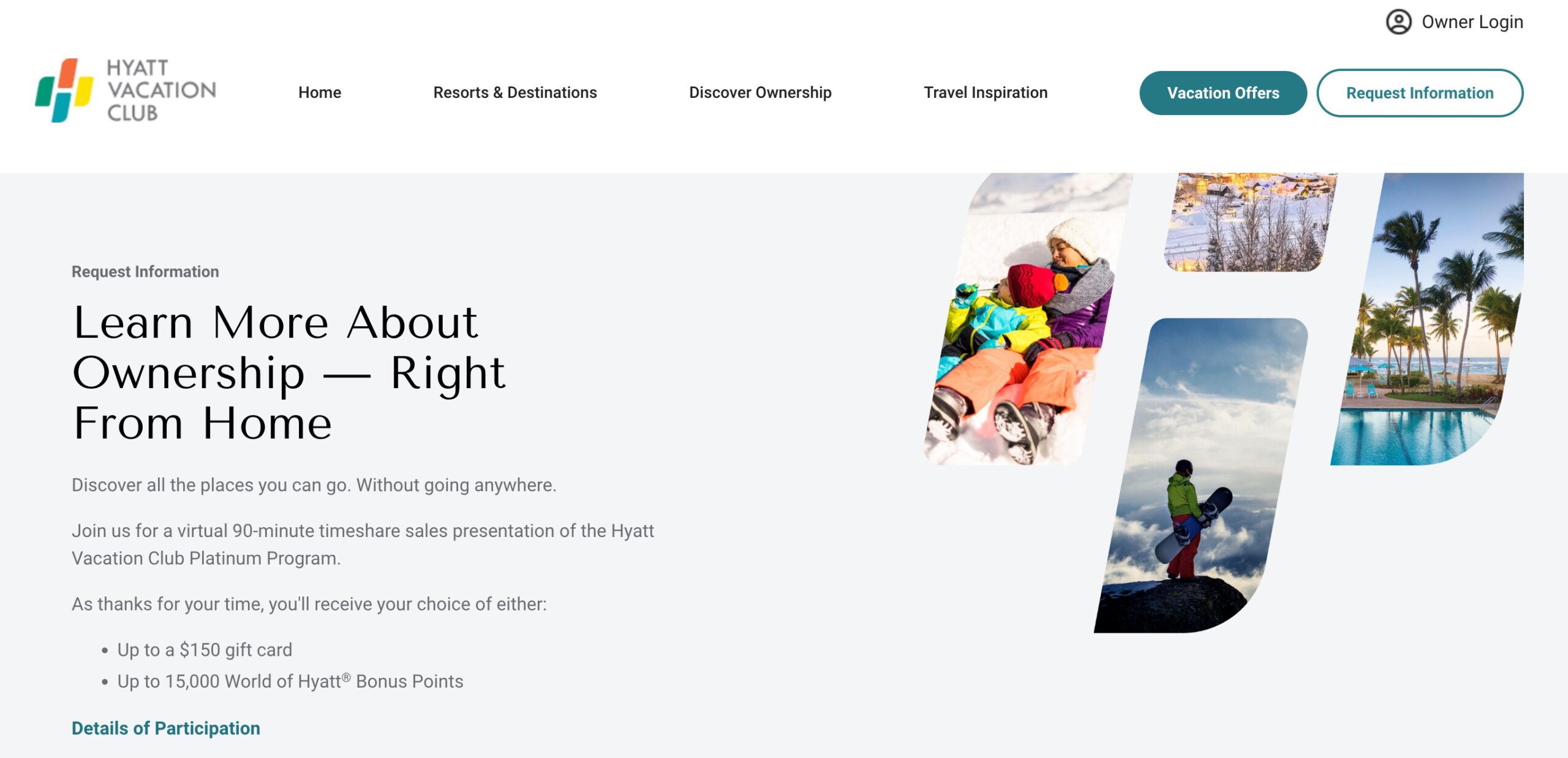 Hyatt timeshare promotion