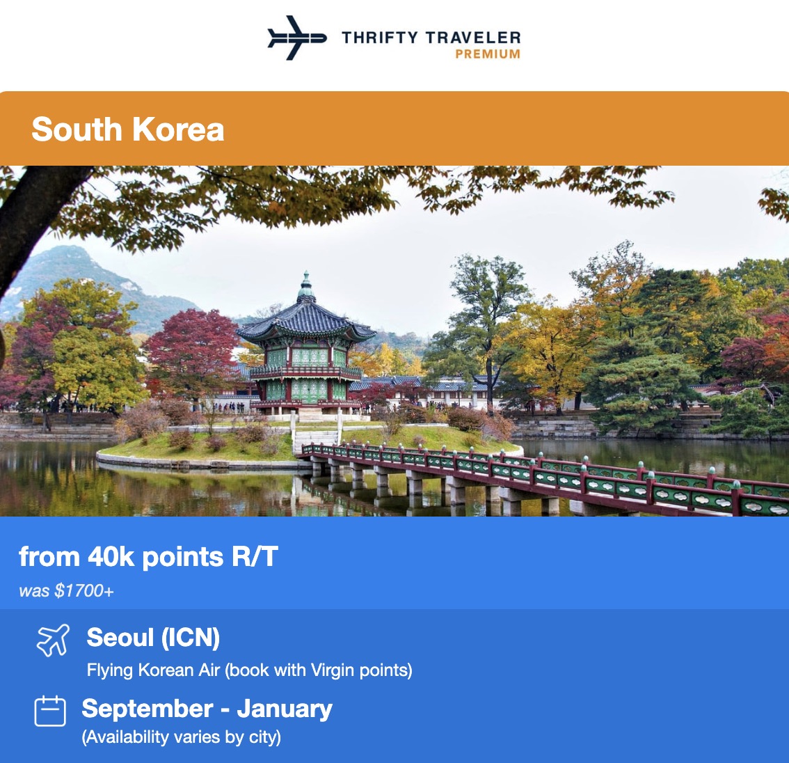 Korean air flight deal
