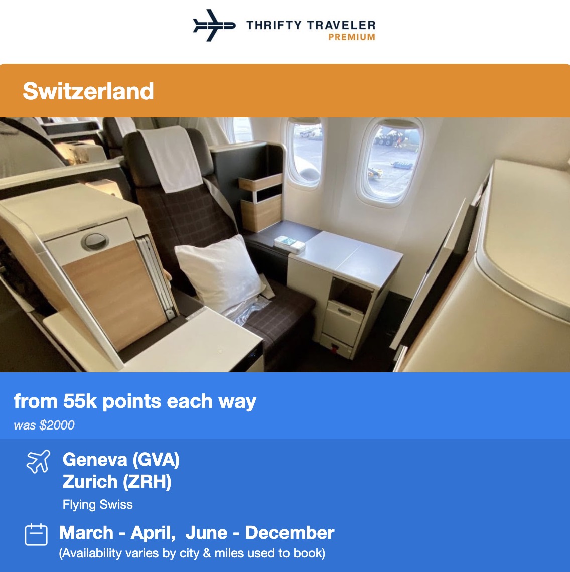 Swiss business class