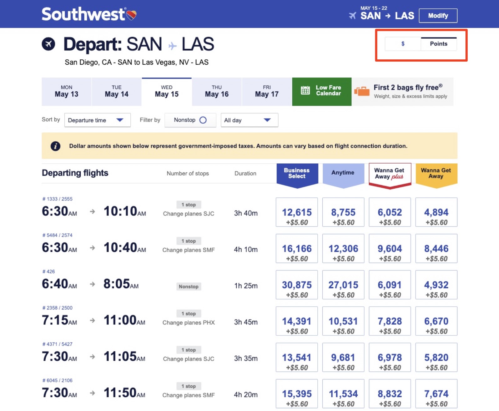 How to Find & Book the Best Southwest Flight Deals 26 Southwest rapid rewards toggle