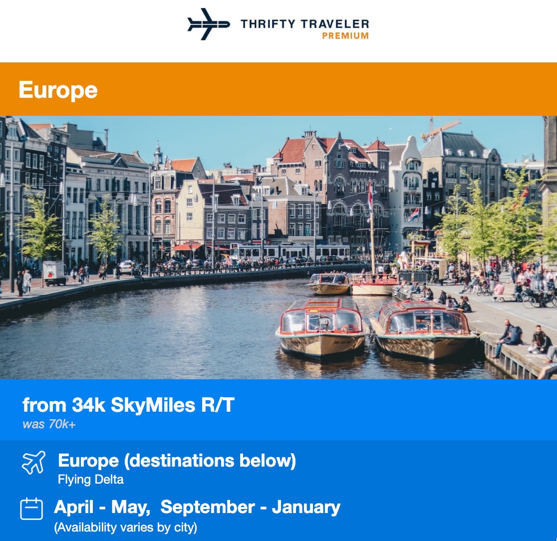 Delta SkyMiles Europe flash sale
