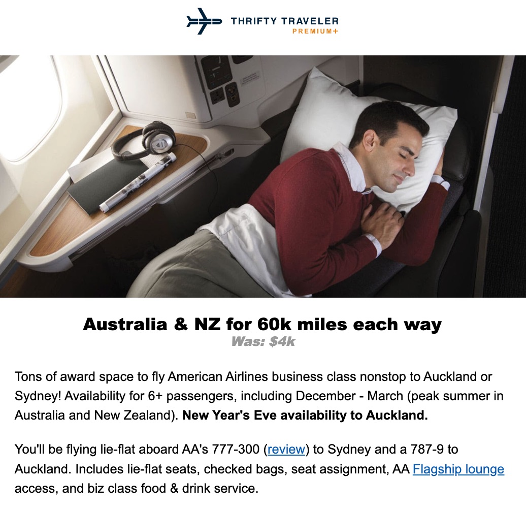aadvantage alert to australia