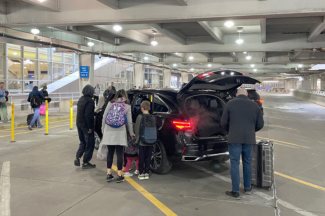 loading a car at msp airport