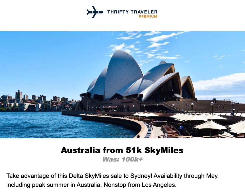 skymiles sale to australia