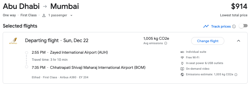 abu dhabi to mumbai apartment