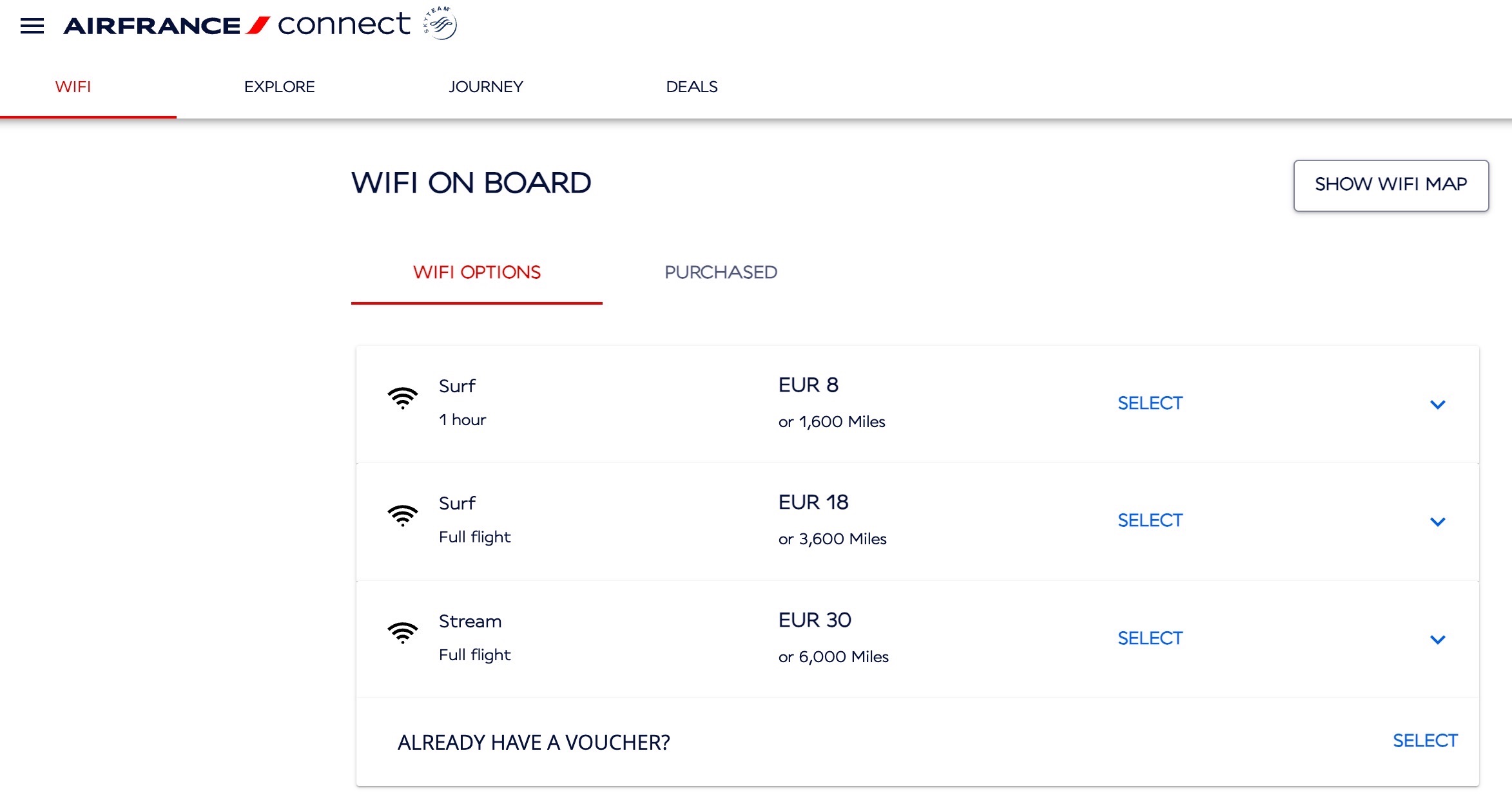 Air France Wi-Fi options