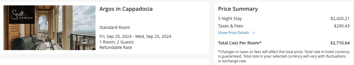 Argos in Cappadocia Cash Booking