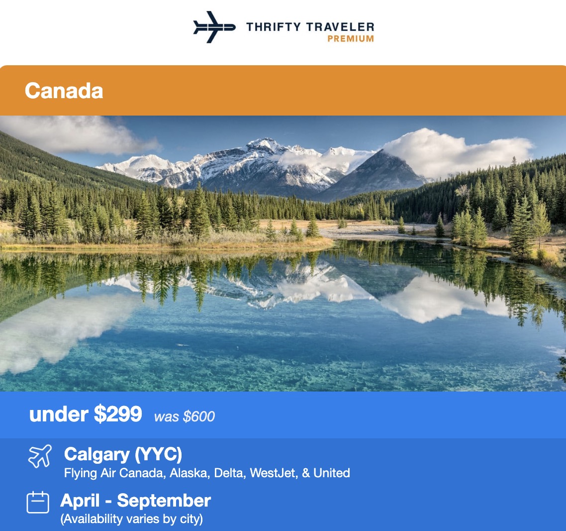 Banff flight deal