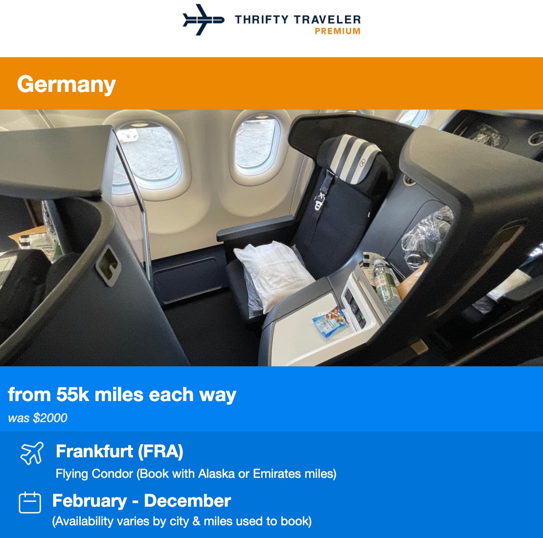 Condor Airlines award deal