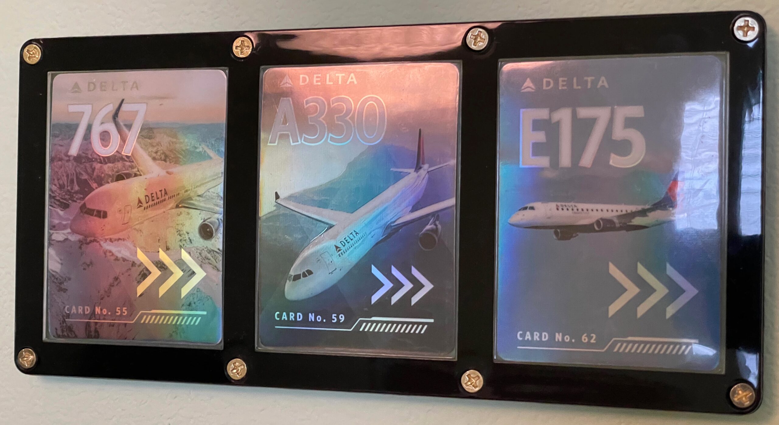 Delta Air Lines Trading Cards Framed