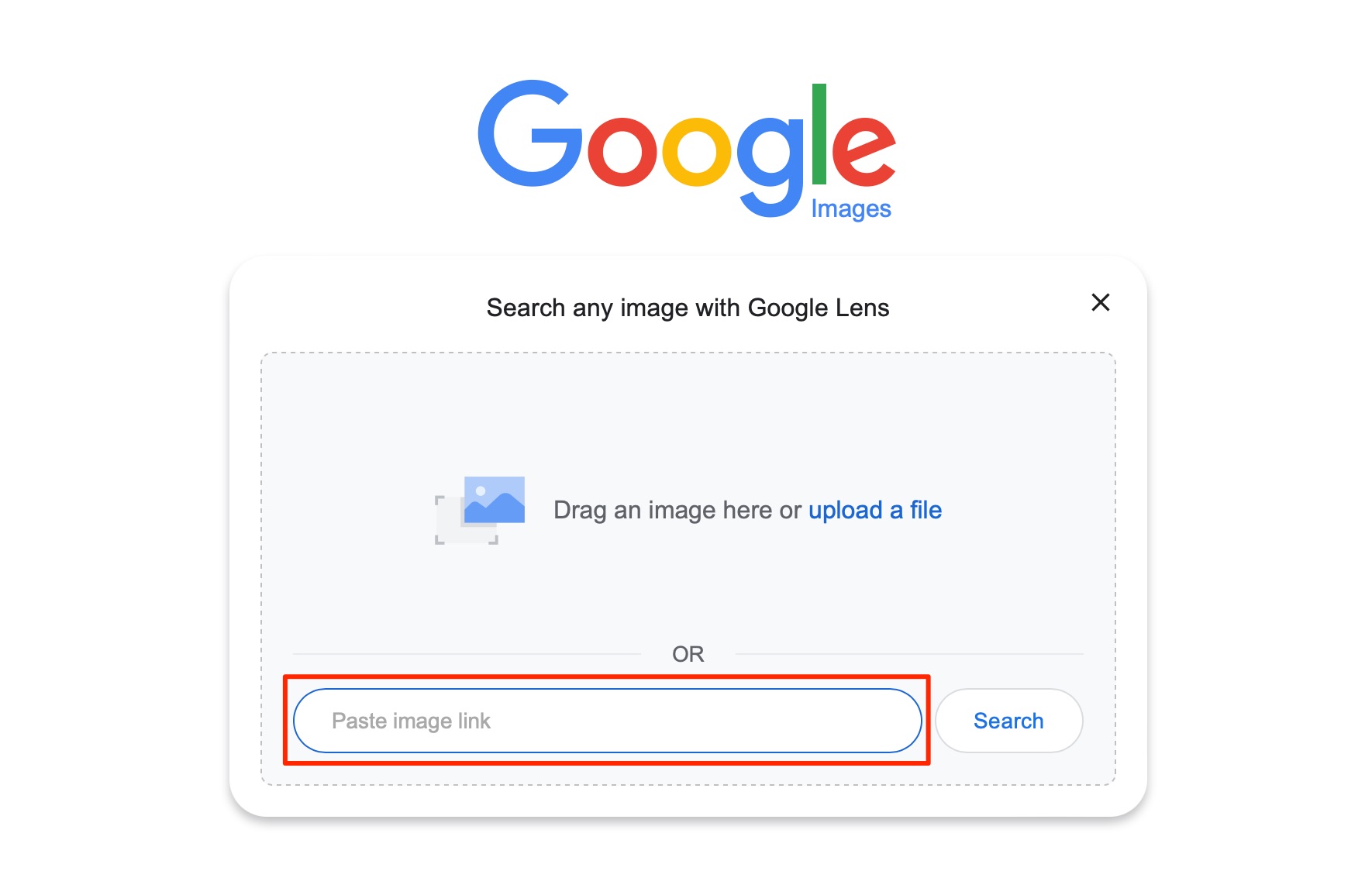 Google Images reverse image search