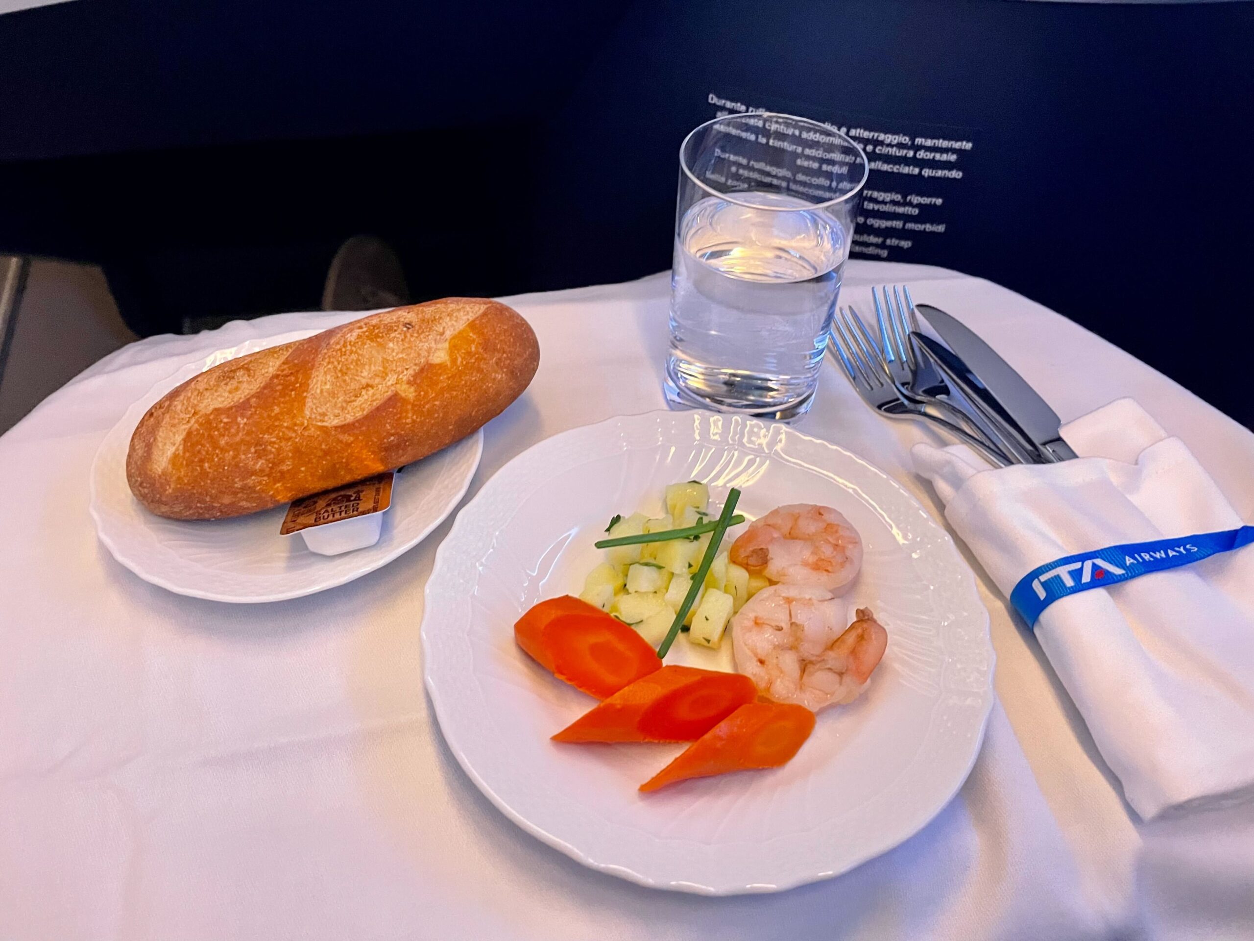 ITA Airways business class food