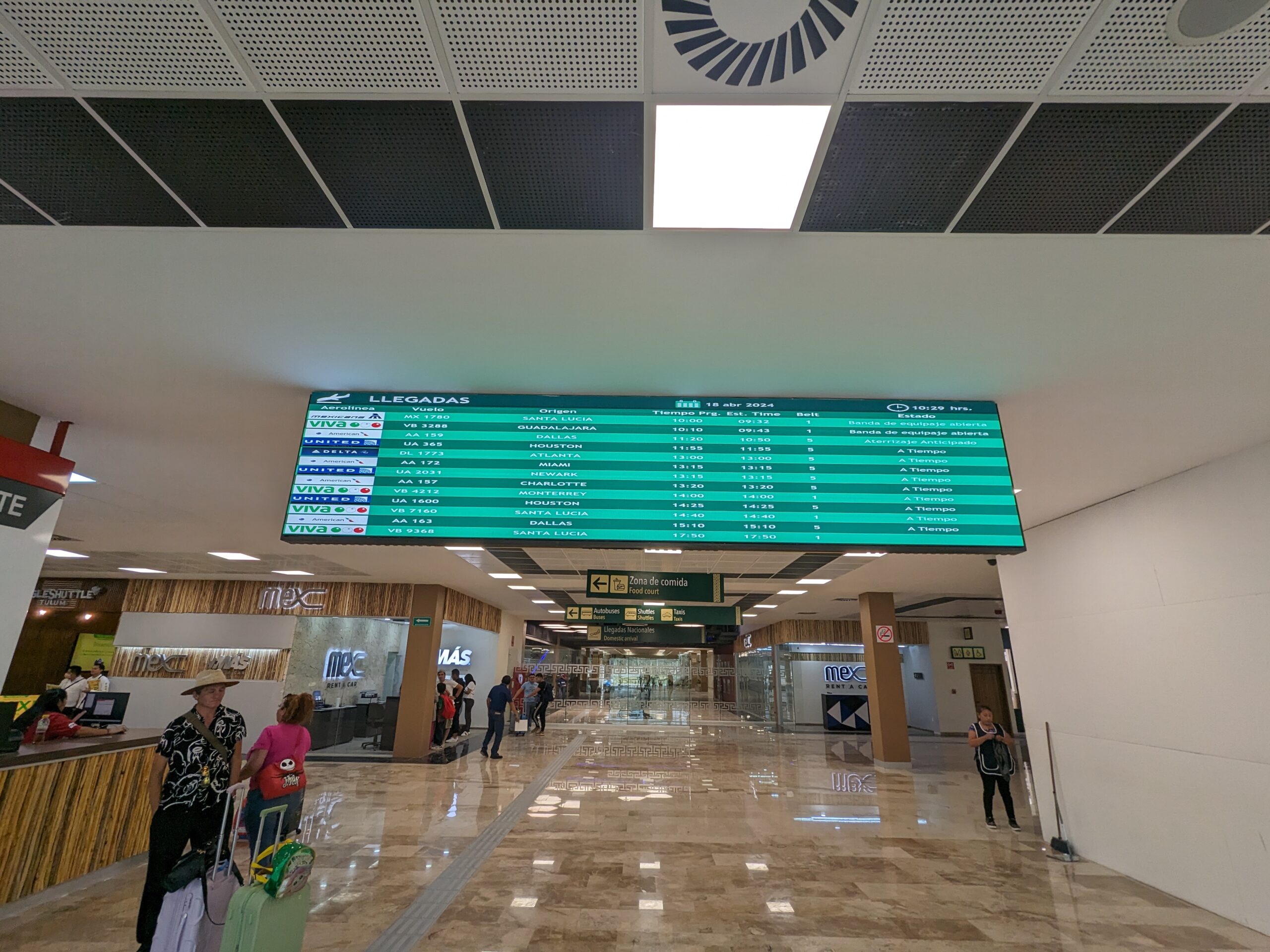 Tulum Airport arrivals level