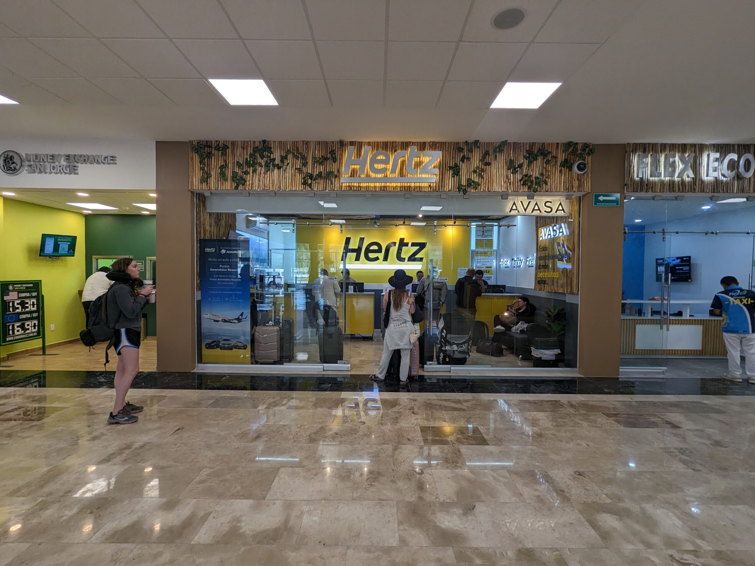 Hertz car rental at Tulum Airport