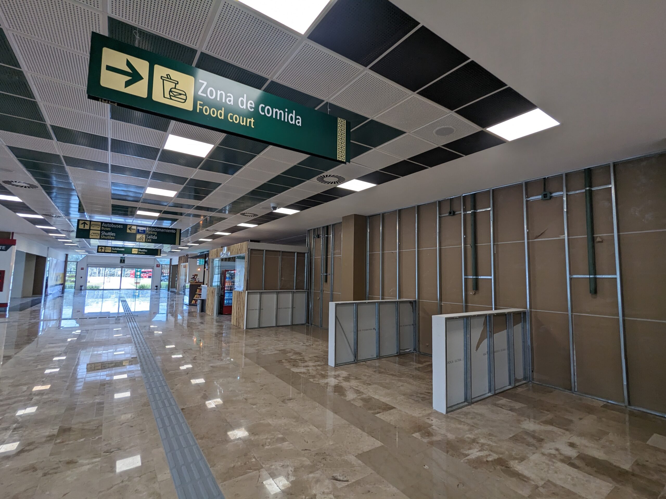 Tulum Airport food court construction