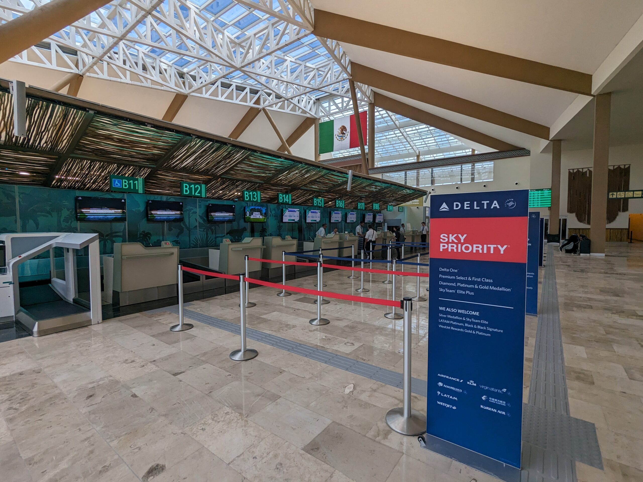 Tulum Airport Delta Check-in counters