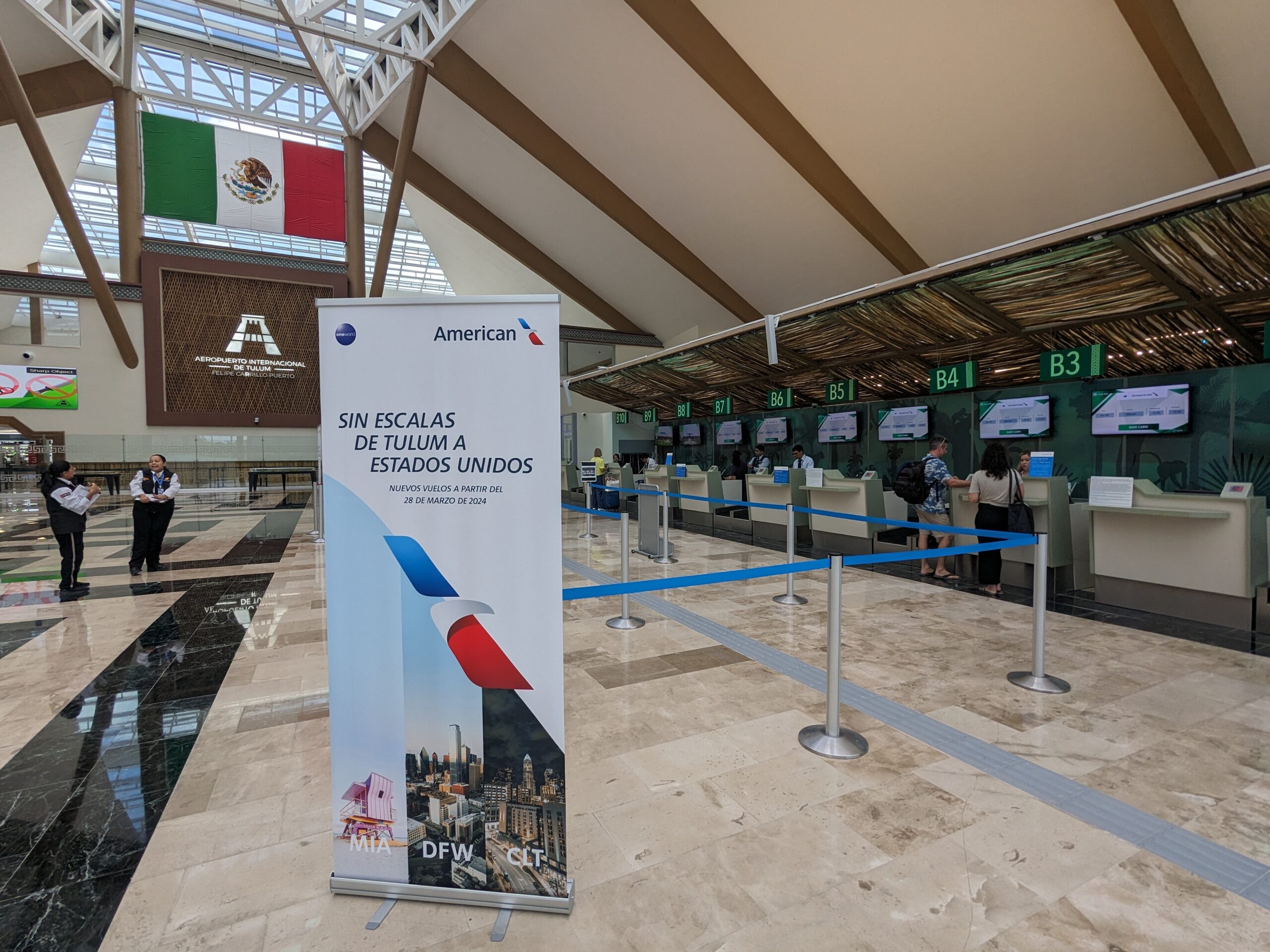 Tulum Airport American Airlines Check-in counters