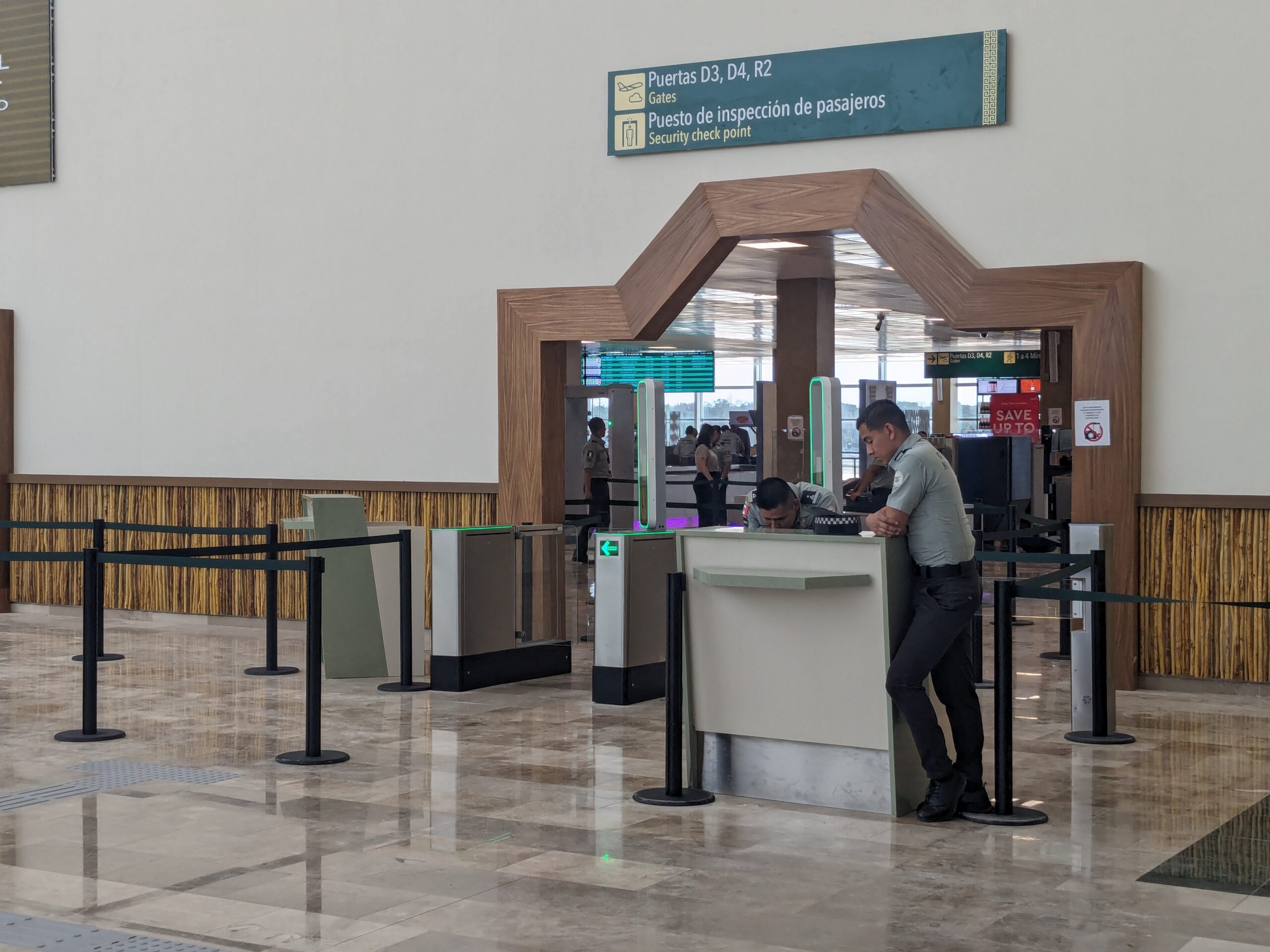 Tulum Airport security checkpoint