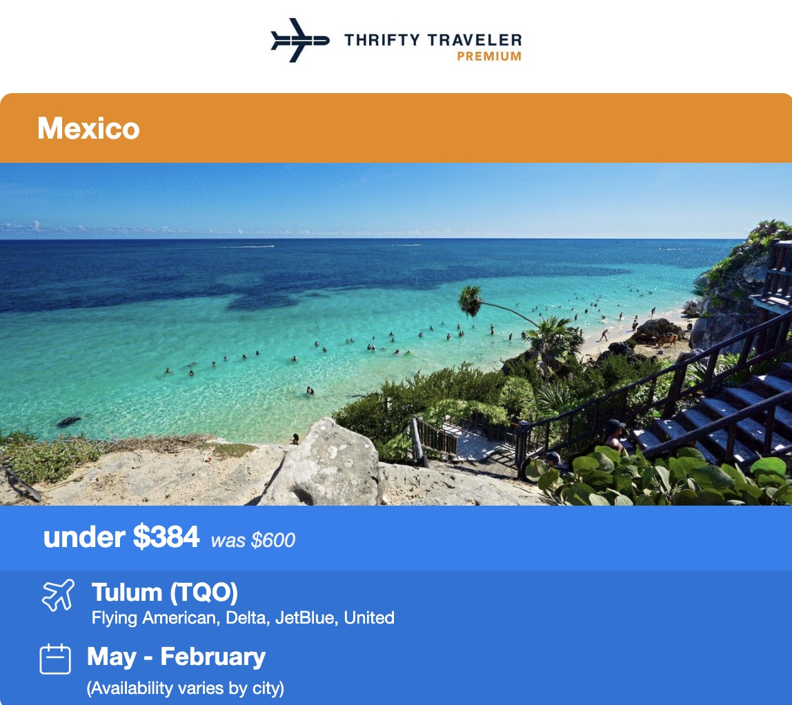 Tulum flight deal