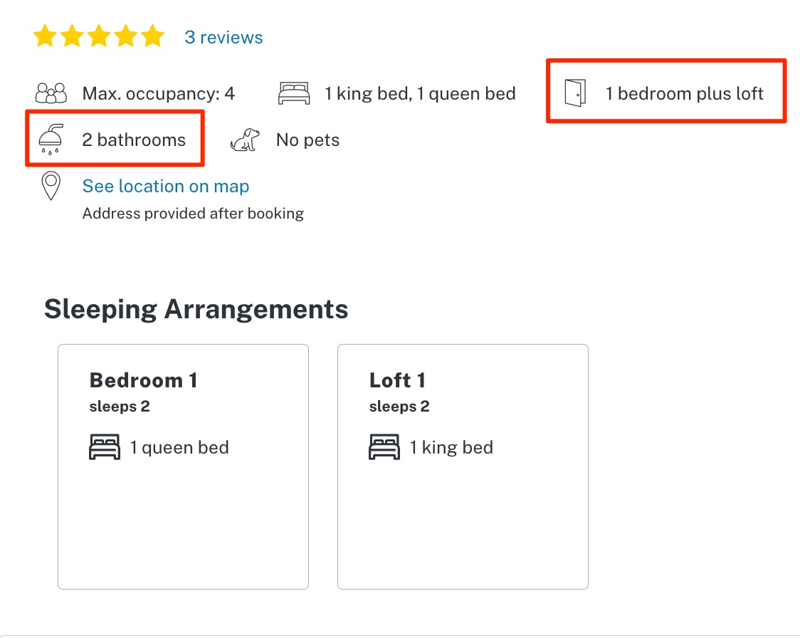 Vacasa 1 Bedroom plus loft