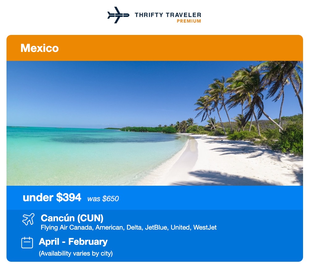 cancun flight deal