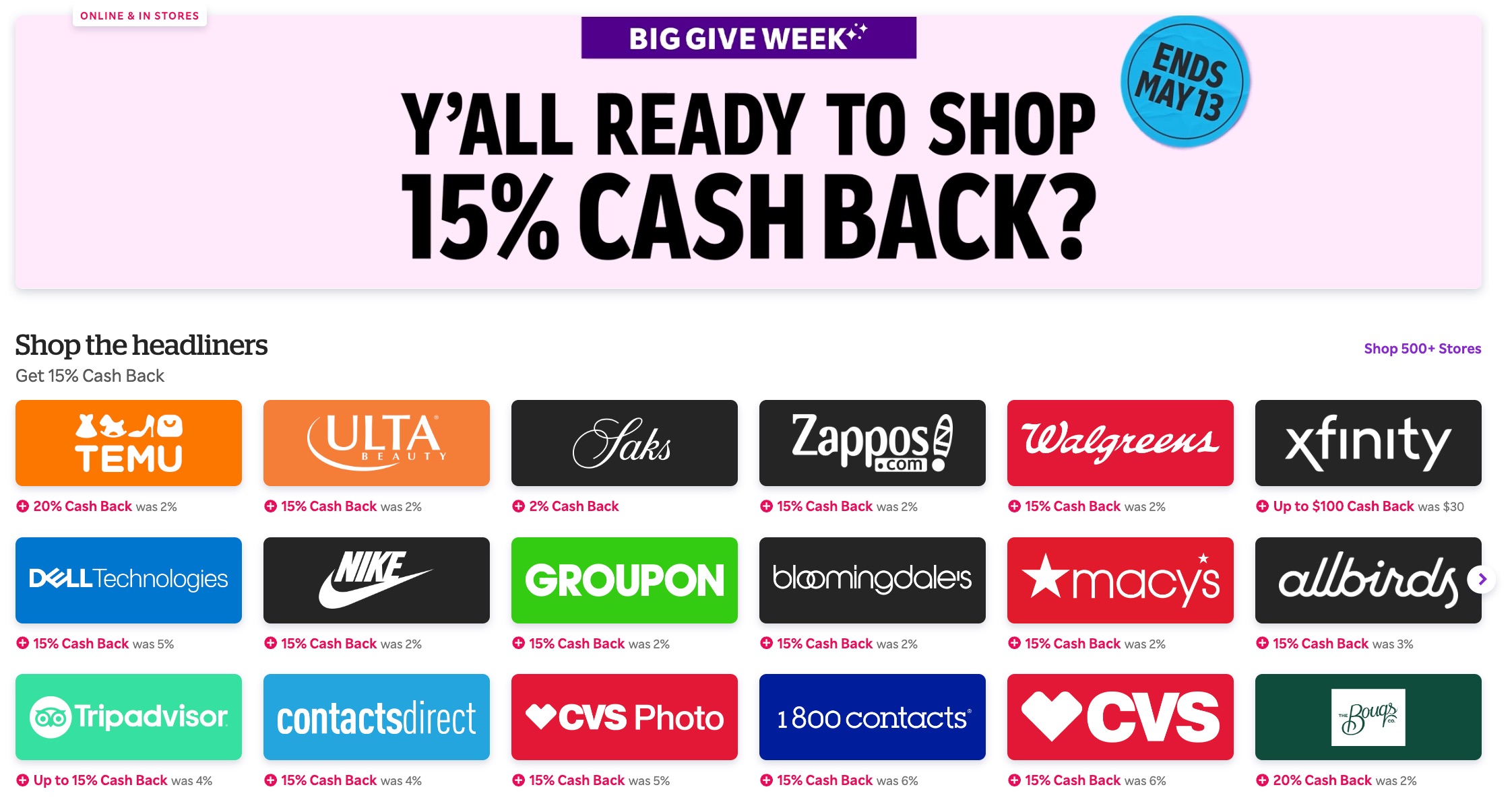 rakuten big give promo