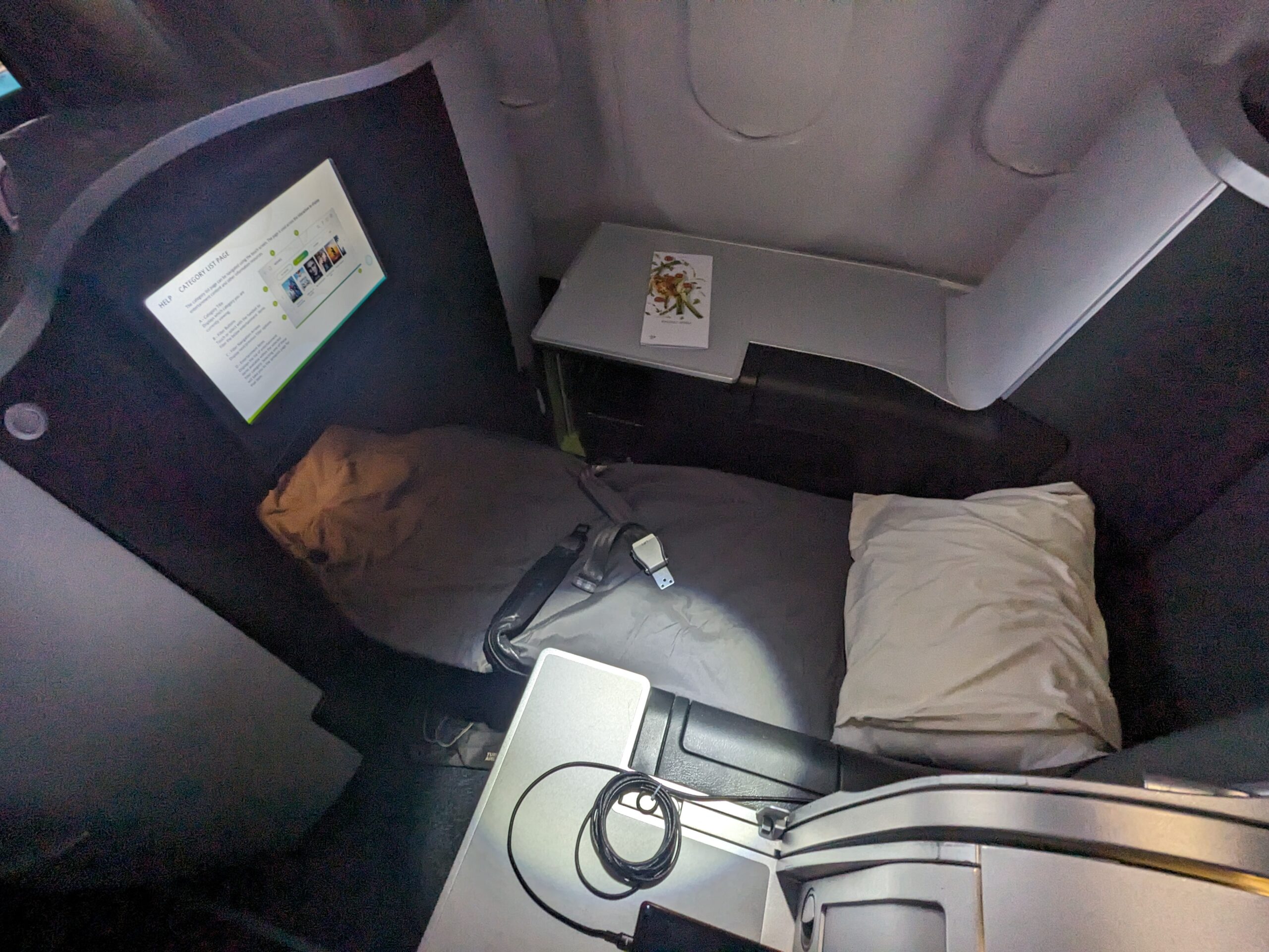 Aer Lingus business class bed