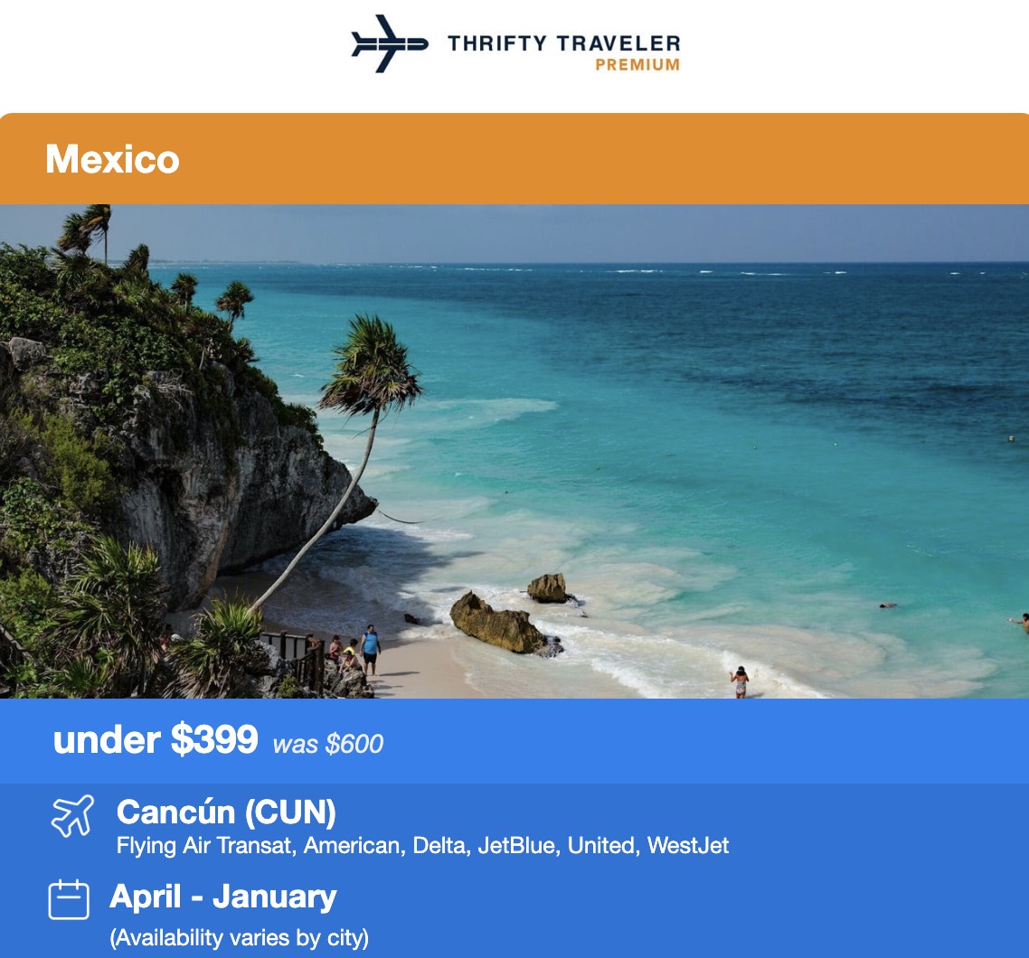 Cancun flight deal