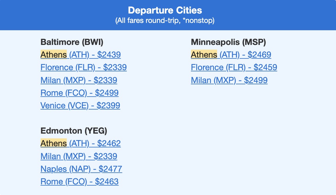 Condor business class