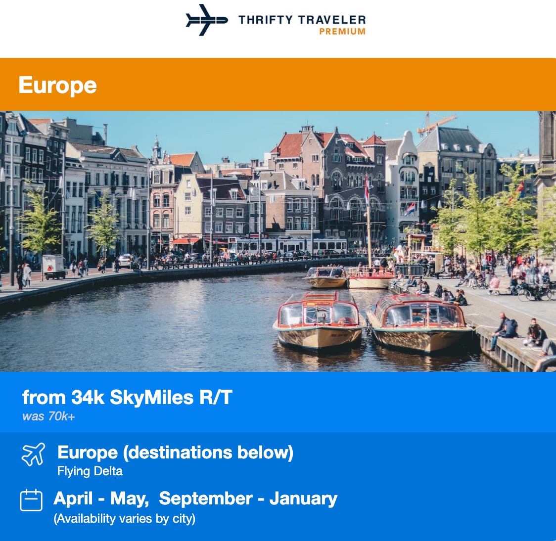 Delta SkyMiles Europe flash sale
