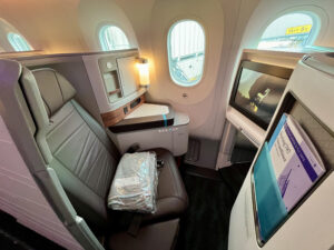 first class suite window seat on Hawaiian Airlines 787