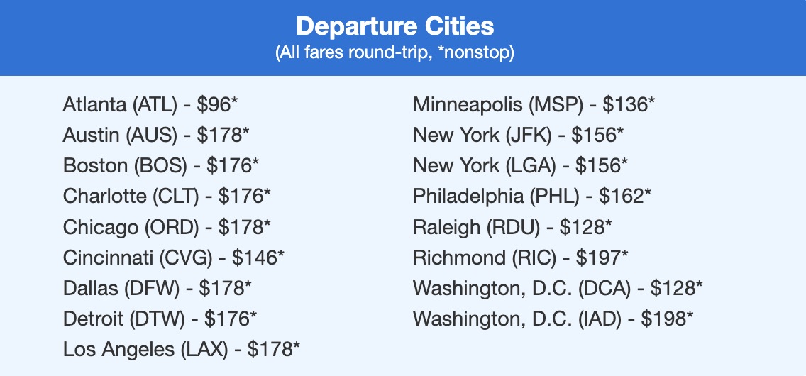 MCO fares