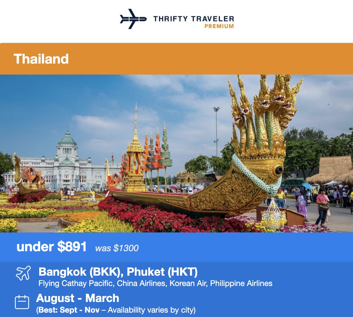 Thailand flight deal