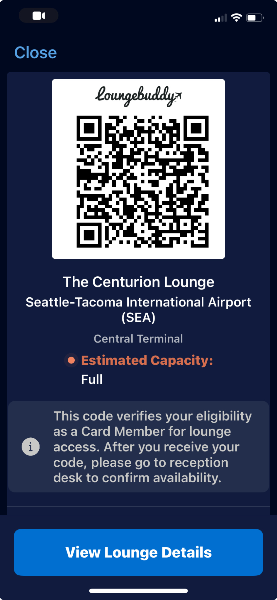 The Centurion Lounge QR Code