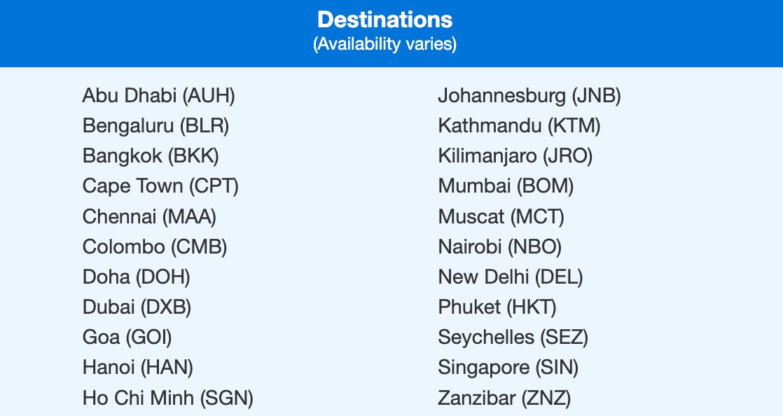 Thrifty Traveler Premium QSuites award deal destinations