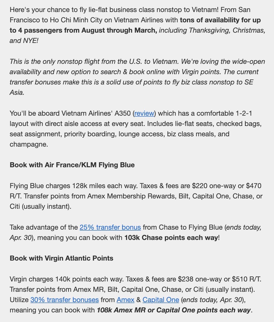 Vietnam business class