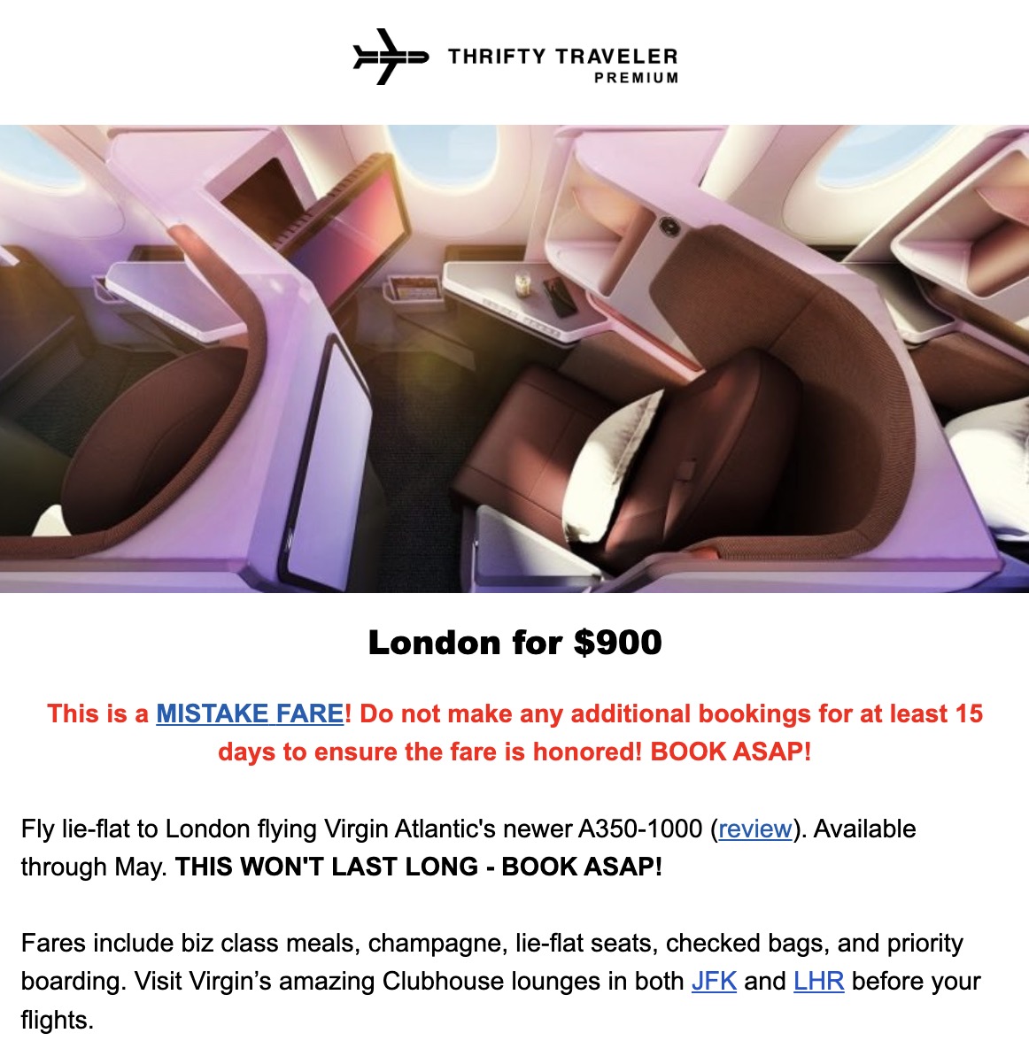 Virgin to London