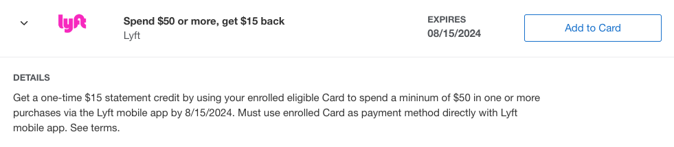 Lyft Amex Offer