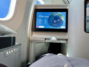 lie-flat mode on Hawaiian Airlines first class