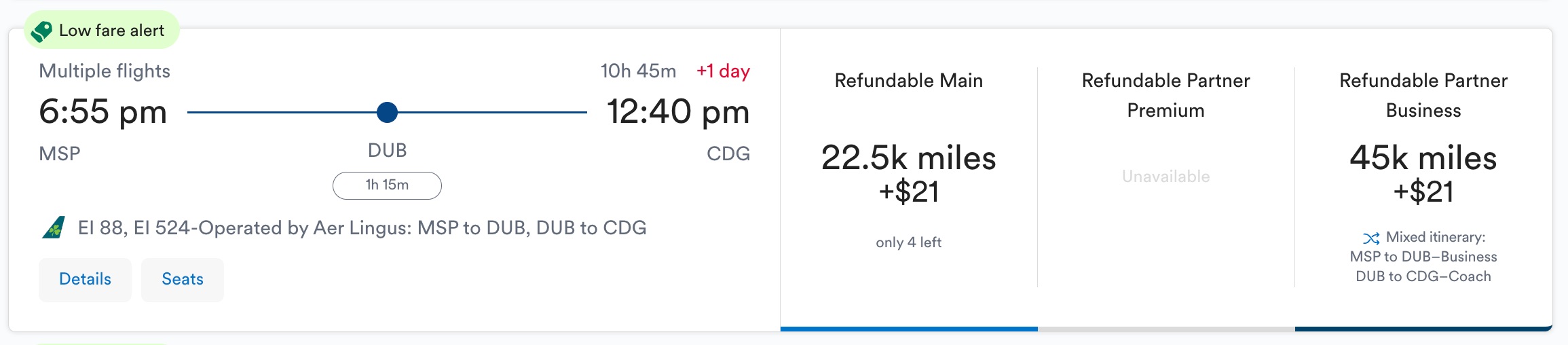 alaska business class award