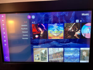 music selection flying Hawaiian Airlines