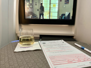 prosecco on Hawaiian Airlines