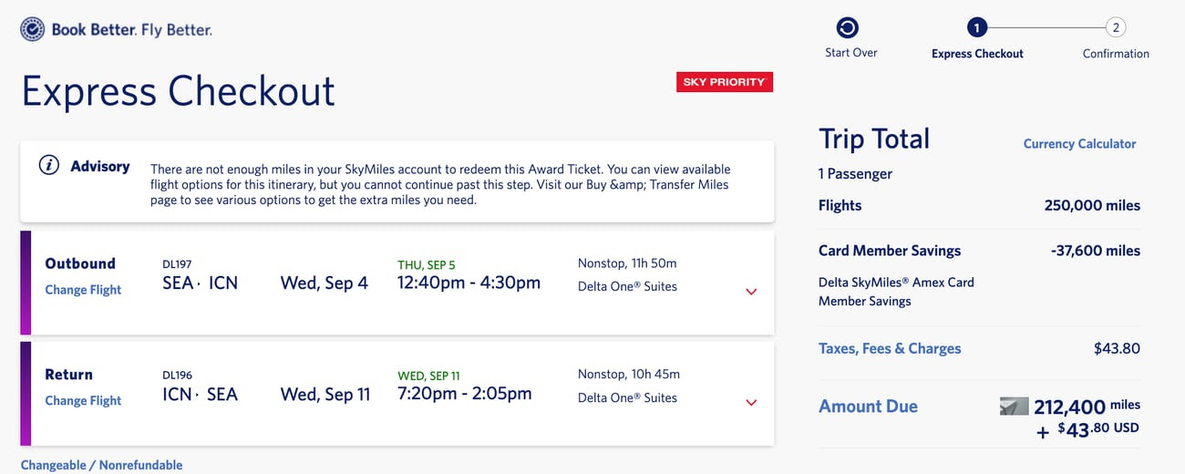 delta skymiles deal to seoul