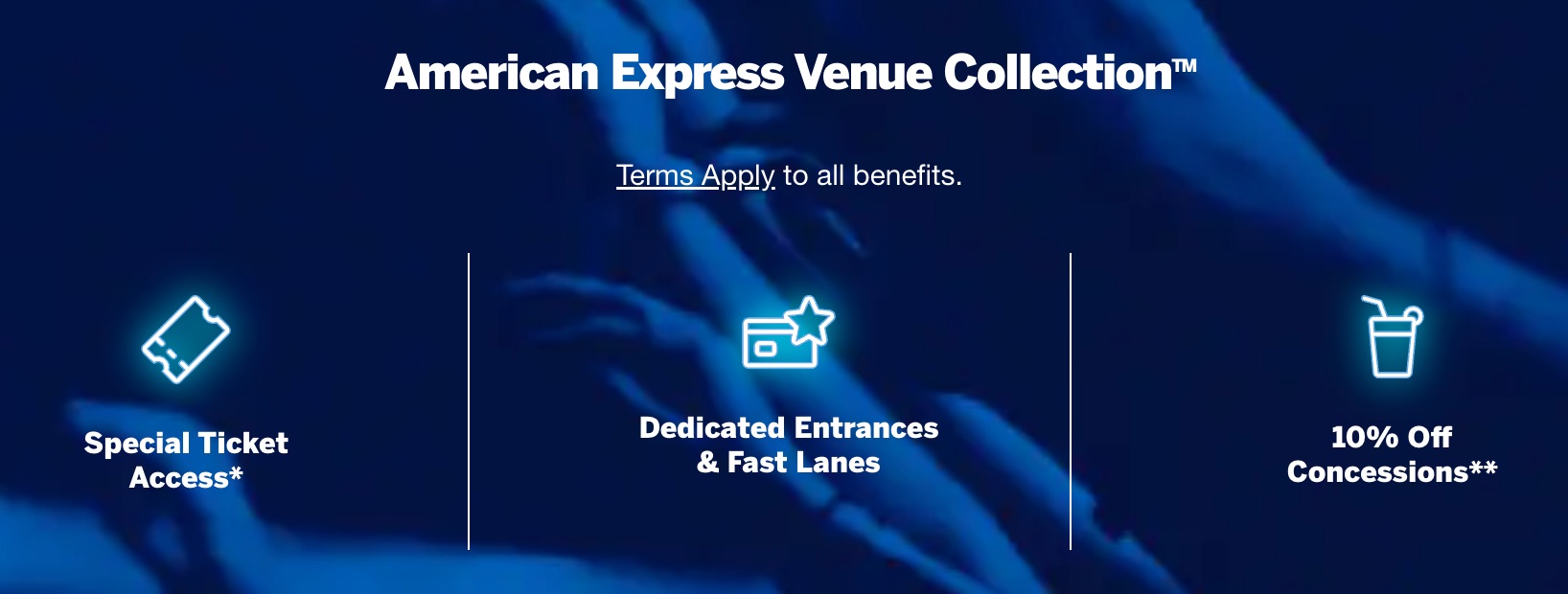 Amex Venue Collection Benefits