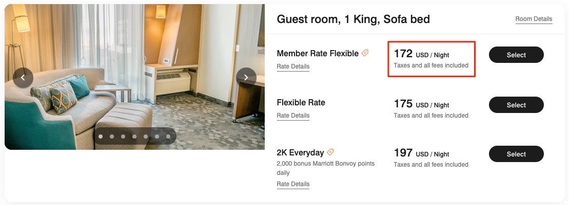 Courtyard Fargo cash booking