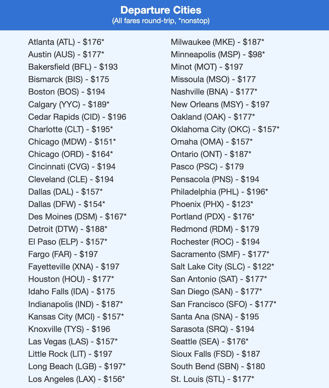 Denver flight deal